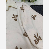 شومیز گره ای پاپیونی نگین دار