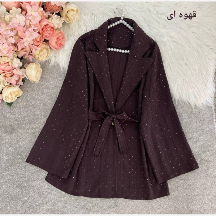 کت کمربنددار جگوار نگینی
