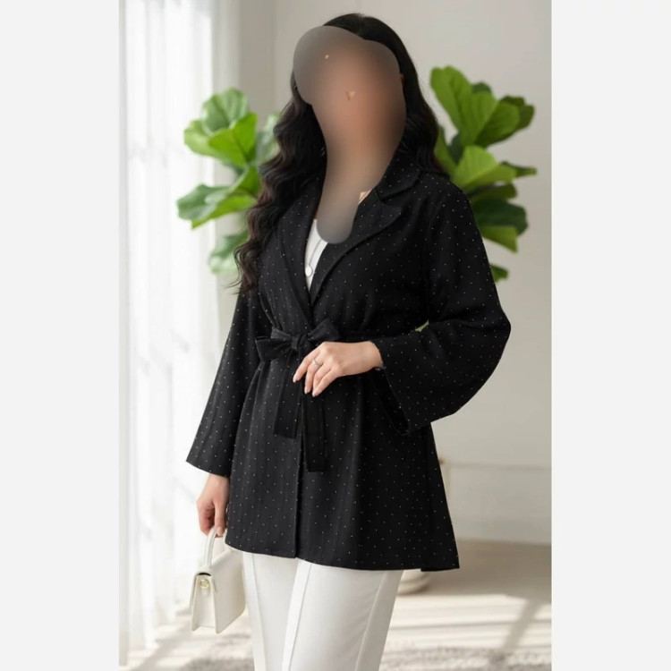 کت کمربنددار جگوار نگینی