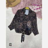شومیز گره ای پلنگی