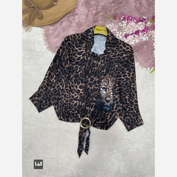 شومیز گره ای پلنگی