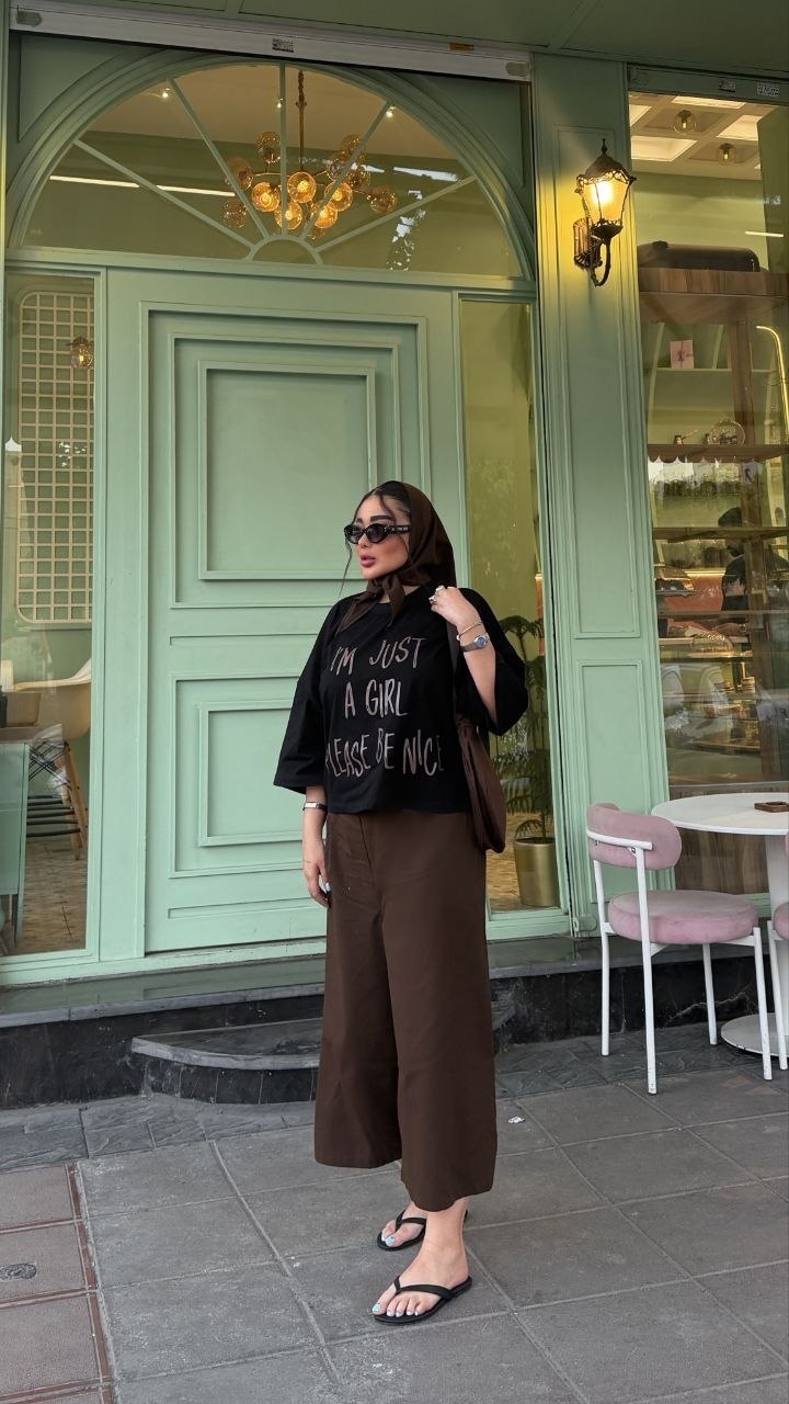 ست سه تیکه تیشرت، شلوار، اسکارف